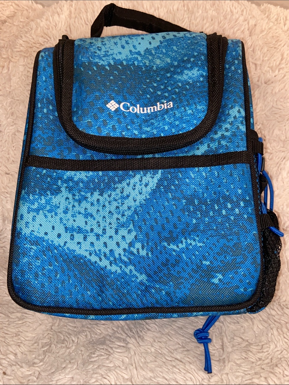 Columbia Alpine Falls Lunch pack EUC Blue zipper closure